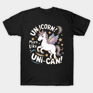 "Uni-Can Do It! - Whimsical Unicorn Motivation" T-Shirt